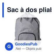 Sac à dos pliable personnalisable Camilla avec logo - Miniature 4