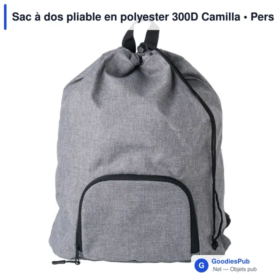 Sac à dos pliable personnalisable Camilla avec logo - Image 4