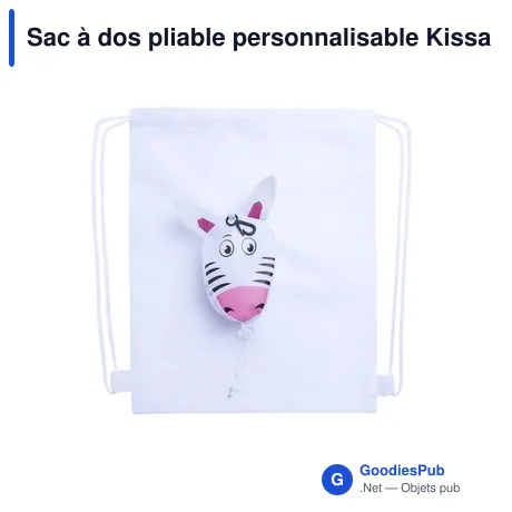 Sac à dos pliable personnalisable Kissa avec logo