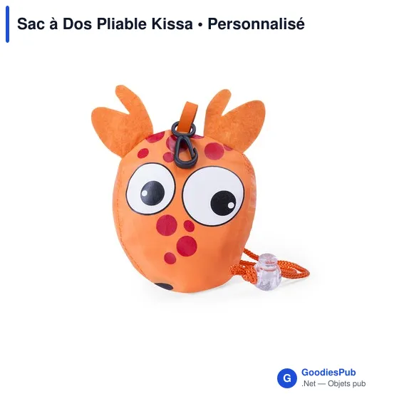 Sac à dos pliable personnalisable Kissa avec logo - Image 12