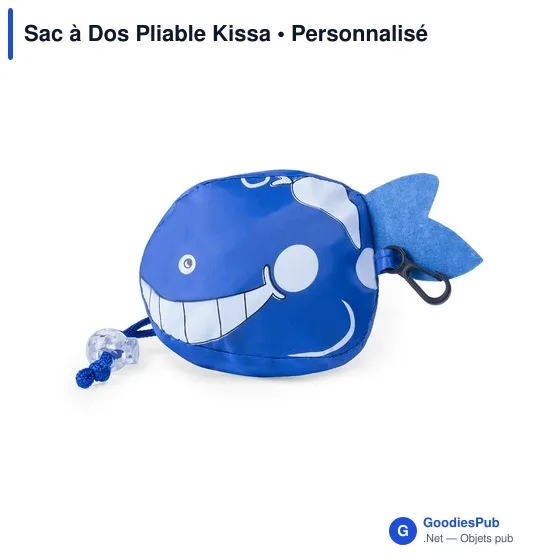 Sac à dos pliable personnalisable Kissa avec logo - Image 4