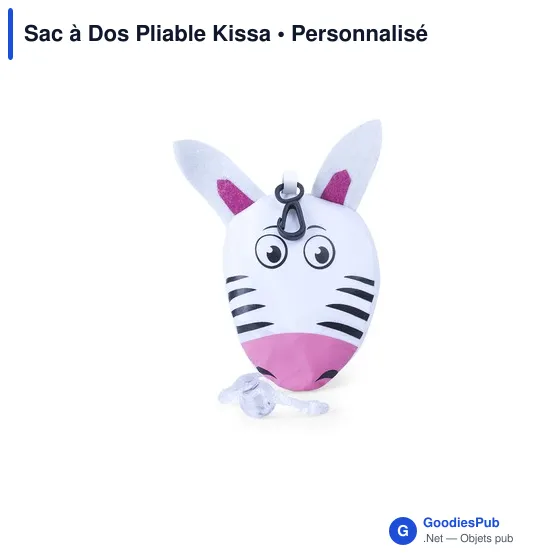 Sac à dos pliable personnalisable Kissa avec logo - Image 7