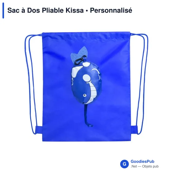 Sac à dos pliable personnalisable Kissa avec logo - Image 8