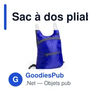 Sac à dos pliable personnalisable avec logo - Mathis - Miniature 1