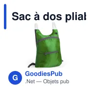 Sac à dos pliable personnalisable avec logo - Mathis - Miniature 4