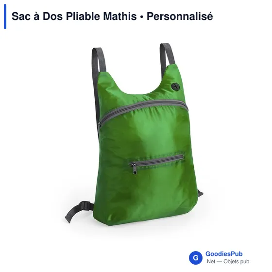 Sac à dos pliable personnalisable avec logo - Mathis - Image 4