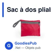 Sac à dos pliable personnalisable avec logo - Mathis - Miniature 6