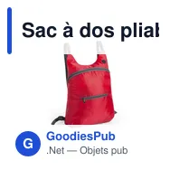 Sac à dos pliable personnalisable avec logo - Mathis - Miniature 7