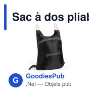 Sac à dos pliable personnalisable avec logo - Mathis - Miniature 10