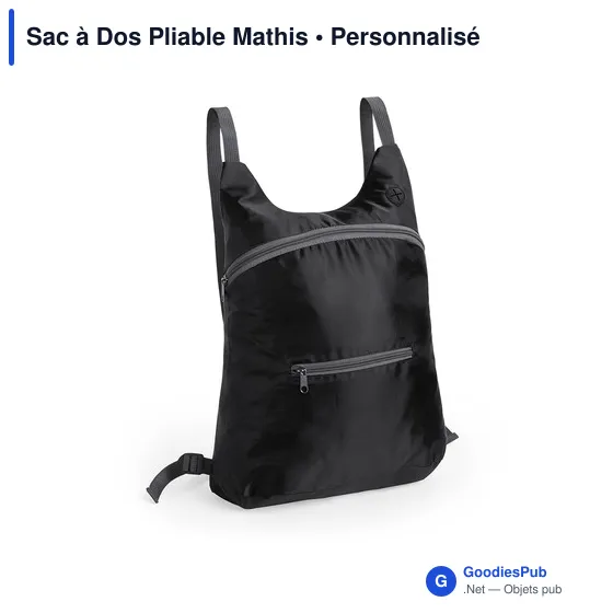 Sac à dos pliable personnalisable avec logo - Mathis - Image 10