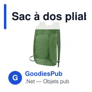 Sac à dos pliable personnalisable Redrax avec logo - Miniature 1