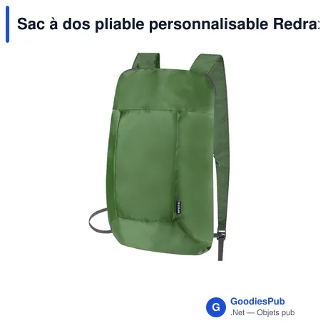 Sac à dos pliable personnalisable Redrax avec logo