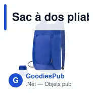 Sac à dos pliable personnalisable Redrax avec logo - Miniature 2