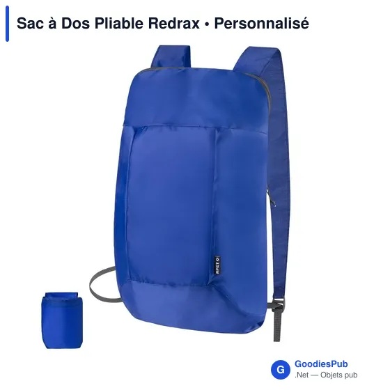 Sac à dos pliable personnalisable Redrax avec logo - Image 2