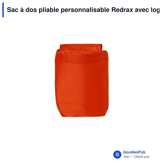 Sac à dos pliable personnalisable Redrax avec logo - Image 11
