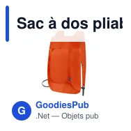 Sac à dos pliable personnalisable Redrax avec logo - Miniature 12