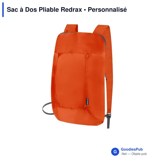 Sac à dos pliable personnalisable Redrax avec logo - Image 12