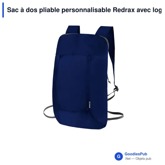 Sac à dos pliable personnalisable Redrax avec logo - Image 3