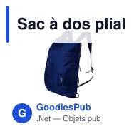 Sac à dos pliable personnalisable Redrax avec logo - Miniature 5