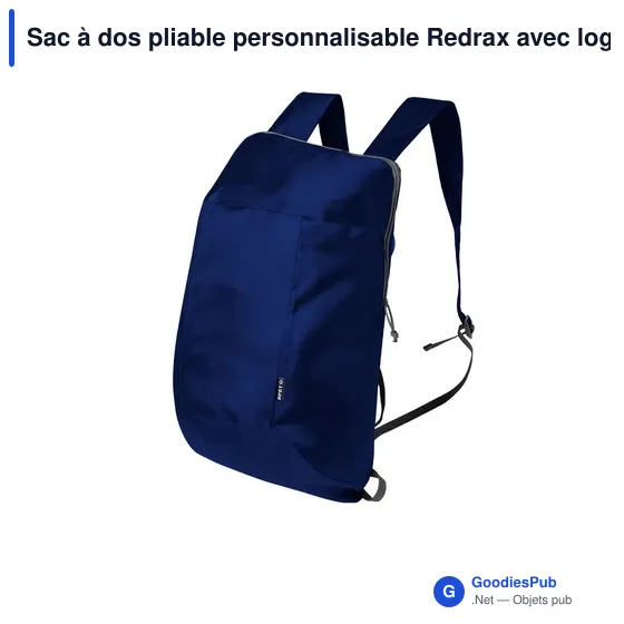 Sac à dos pliable personnalisable Redrax avec logo - Image 5