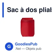Sac à dos pliable personnalisable Redrax avec logo - Miniature 9