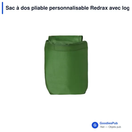 Sac à dos pliable personnalisable Redrax avec logo - Image 10