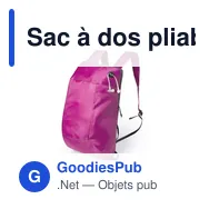 Sac à dos pliable personnalisable avec logo - Modèle Signal - Miniature 3