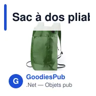 Sac à dos pliable personnalisable avec logo - Modèle Signal - Miniature 5