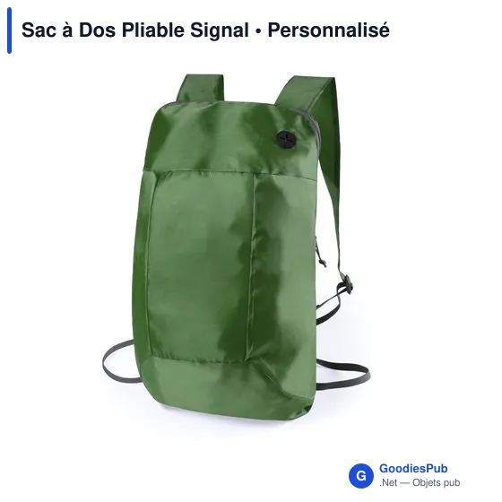 Sac à dos pliable personnalisable avec logo - Modèle Signal - Image 5