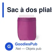 Sac à dos pliable personnalisable avec logo - Modèle Signal - Miniature 8