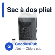 Sac à dos pliable personnalisable avec logo - Xeblaz - Miniature 1