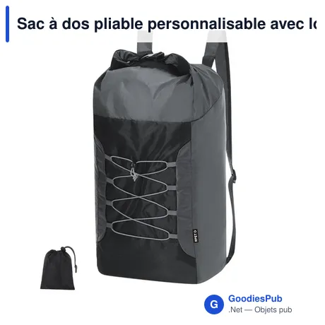 Sac à dos pliable personnalisable avec logo - Xeblaz