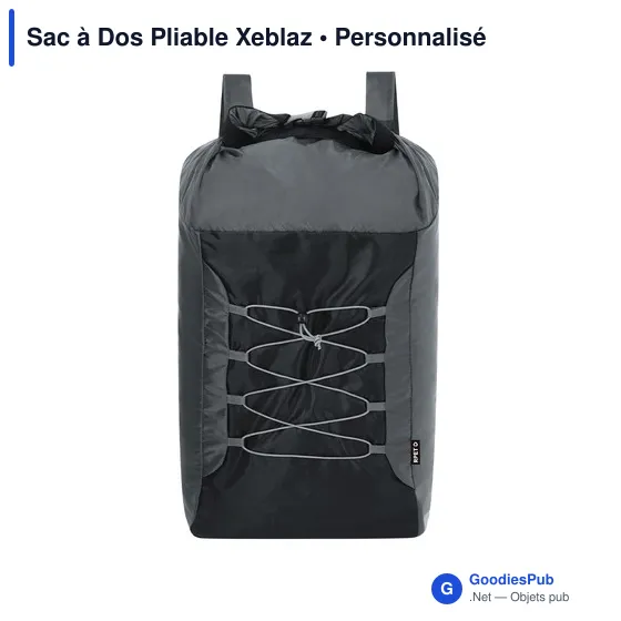 Sac à dos pliable personnalisable avec logo - Xeblaz - Image 2