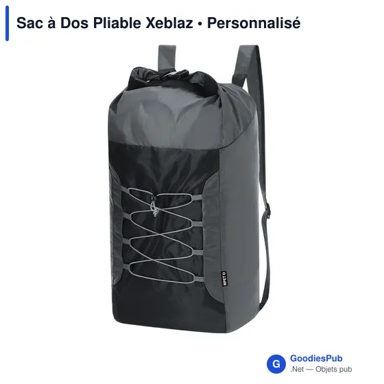 Sac à dos pliable personnalisable avec logo - Xeblaz - Image 3
