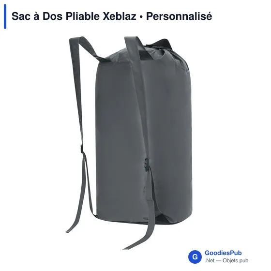Sac à dos pliable personnalisable avec logo - Xeblaz - Image 4