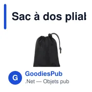 Sac à dos pliable personnalisable avec logo - Xeblaz - Miniature 5
