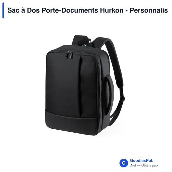 Sac à dos porte-documents personnalisable avec logo - Hurkon - Image 2