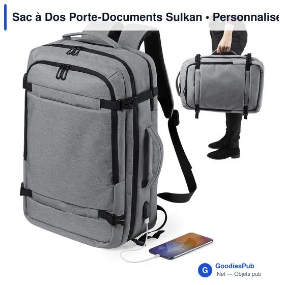 Sac à dos personnalisable Sulkan avec logo pour ordinateur et documents - Image 11