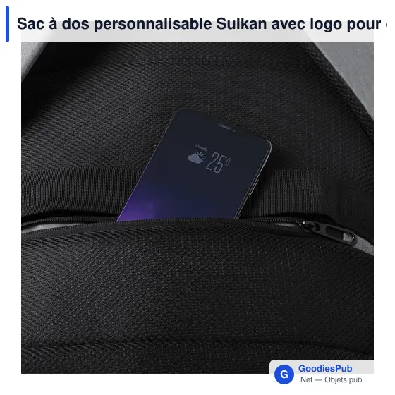 Sac à dos personnalisable Sulkan avec logo pour ordinateur et documents - Image 12