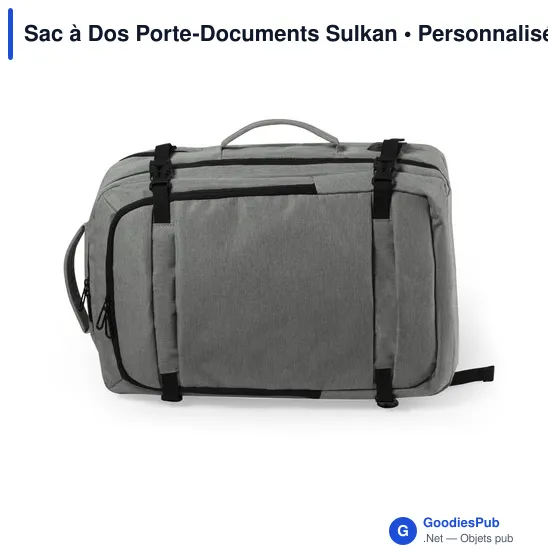 Sac à dos personnalisable Sulkan avec logo pour ordinateur et documents - Image 4