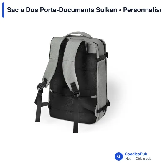 Sac à dos personnalisable Sulkan avec logo pour ordinateur et documents - Image 5