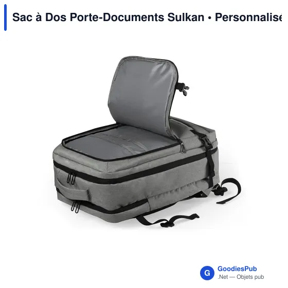 Sac à dos personnalisable Sulkan avec logo pour ordinateur et documents - Image 7