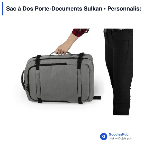 Sac à dos personnalisable Sulkan avec logo pour ordinateur et documents - Image 9