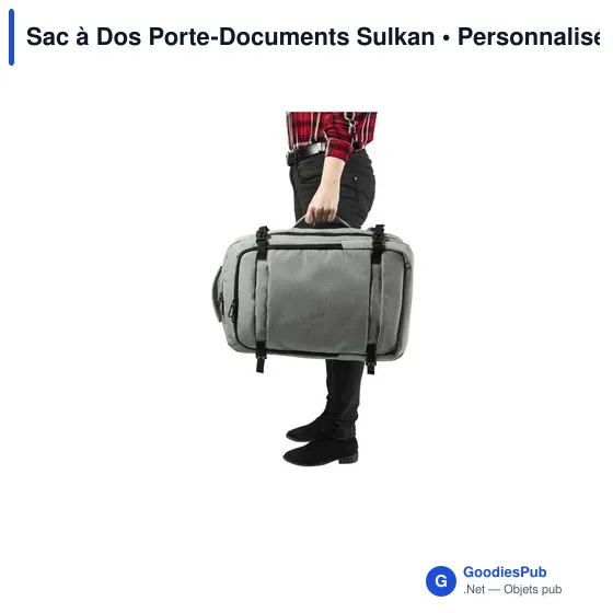 Sac à dos personnalisable Sulkan avec logo pour ordinateur et documents - Image 10