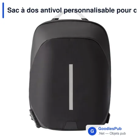 Sac à dos antivol personnalisable pour ordinateur avec logo - Cleo