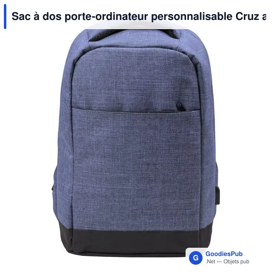 Sac à dos porte-ordinateur personnalisable Cruz avec logo - Image 1
