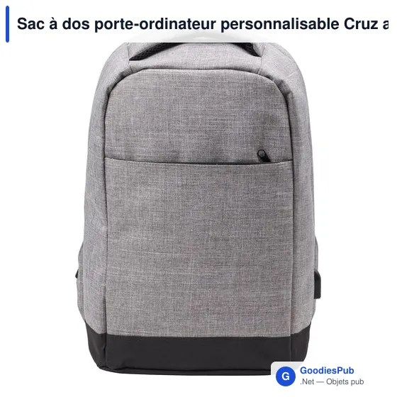 Sac à dos porte-ordinateur personnalisable Cruz avec logo - Image 12