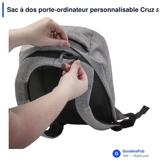 Sac à dos porte-ordinateur personnalisable Cruz avec logo - Image 4