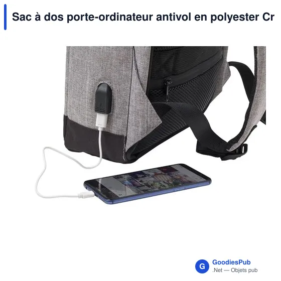 Sac à dos porte-ordinateur personnalisable Cruz avec logo - Image 8