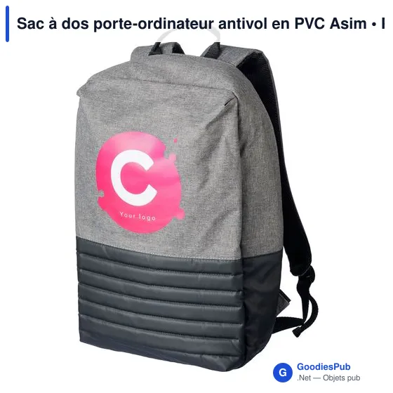 Sac à dos porte-ordinateur personnalisable avec logo - Asim - Image 2